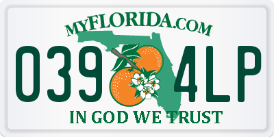 FL license plate 0394LP