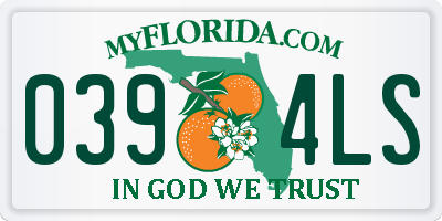 FL license plate 0394LS