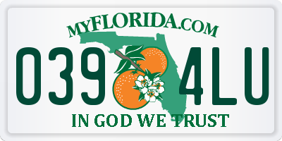 FL license plate 0394LU