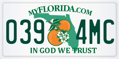 FL license plate 0394MC