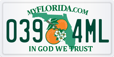 FL license plate 0394ML