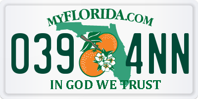 FL license plate 0394NN
