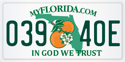 FL license plate 0394OE