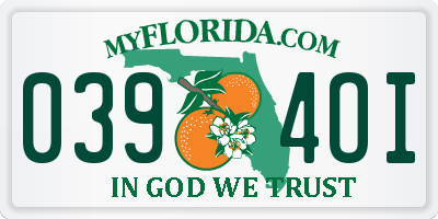 FL license plate 0394OI