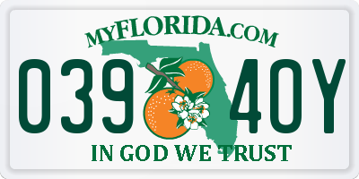 FL license plate 0394OY