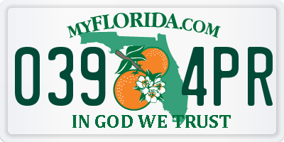 FL license plate 0394PR