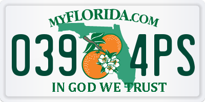 FL license plate 0394PS