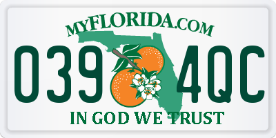 FL license plate 0394QC
