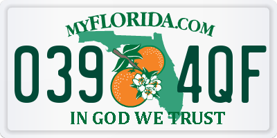 FL license plate 0394QF