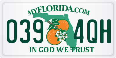 FL license plate 0394QH