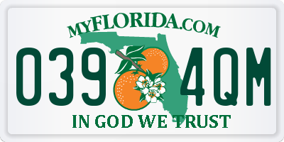FL license plate 0394QM