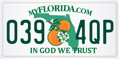 FL license plate 0394QP