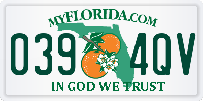 FL license plate 0394QV