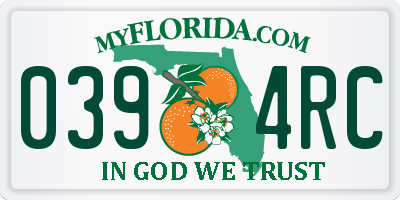 FL license plate 0394RC