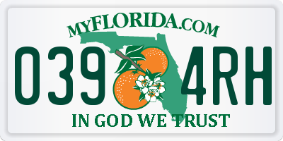 FL license plate 0394RH