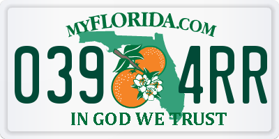 FL license plate 0394RR