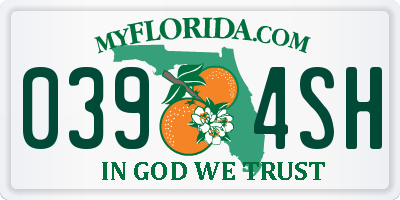 FL license plate 0394SH