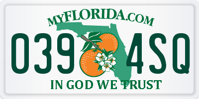 FL license plate 0394SQ