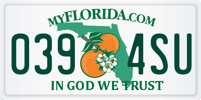 FL license plate 0394SU