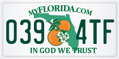 FL license plate 0394TF