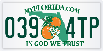 FL license plate 0394TP