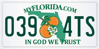 FL license plate 0394TS