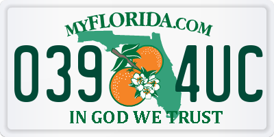 FL license plate 0394UC