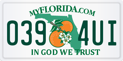 FL license plate 0394UI