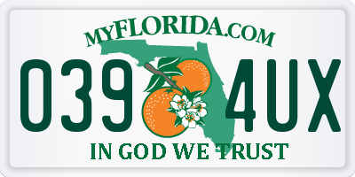 FL license plate 0394UX