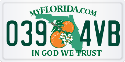 FL license plate 0394VB