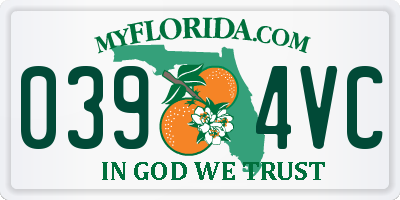 FL license plate 0394VC