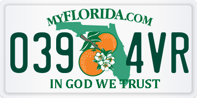 FL license plate 0394VR