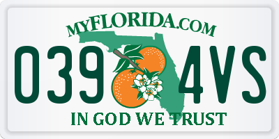 FL license plate 0394VS