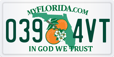 FL license plate 0394VT