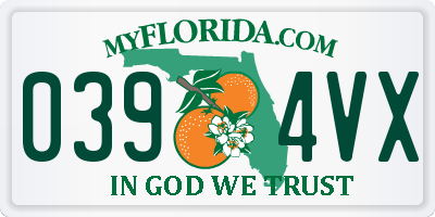 FL license plate 0394VX