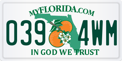 FL license plate 0394WM