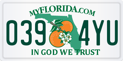 FL license plate 0394YU