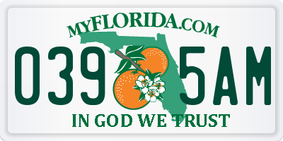 FL license plate 0395AM