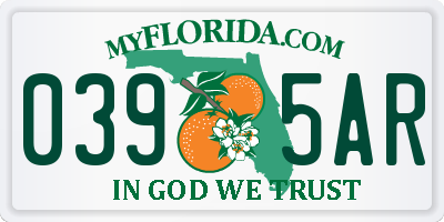 FL license plate 0395AR