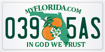 FL license plate 0395AS