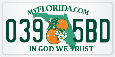 FL license plate 0395BD
