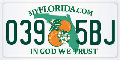 FL license plate 0395BJ