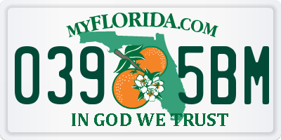FL license plate 0395BM