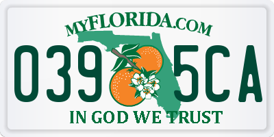 FL license plate 0395CA