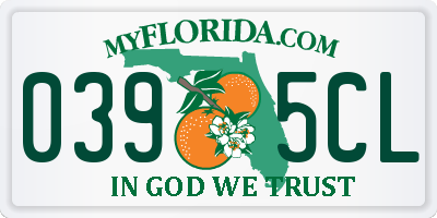 FL license plate 0395CL
