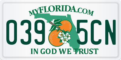 FL license plate 0395CN