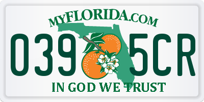FL license plate 0395CR