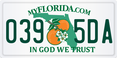 FL license plate 0395DA
