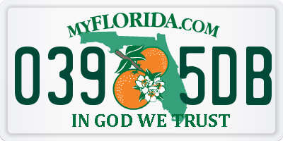 FL license plate 0395DB