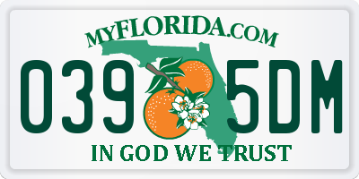 FL license plate 0395DM